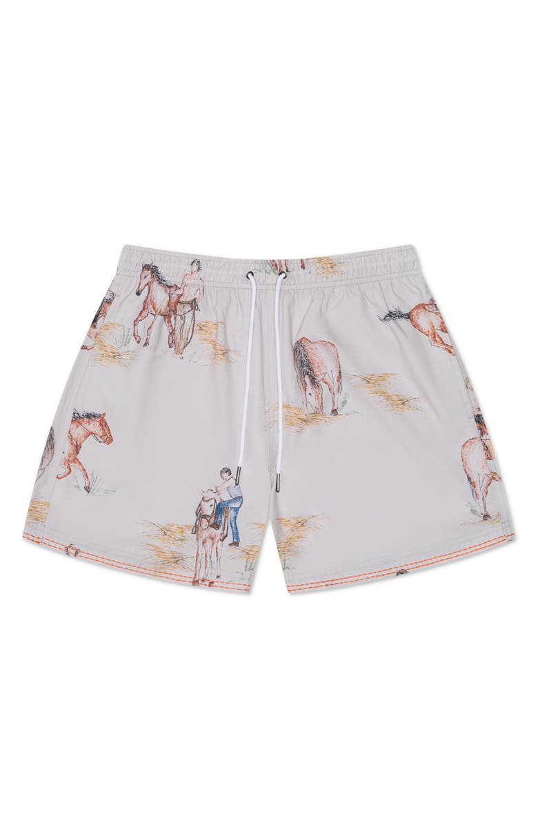 MAVRANS Horse Waterproof Swim Trunks, Main, color, Orange