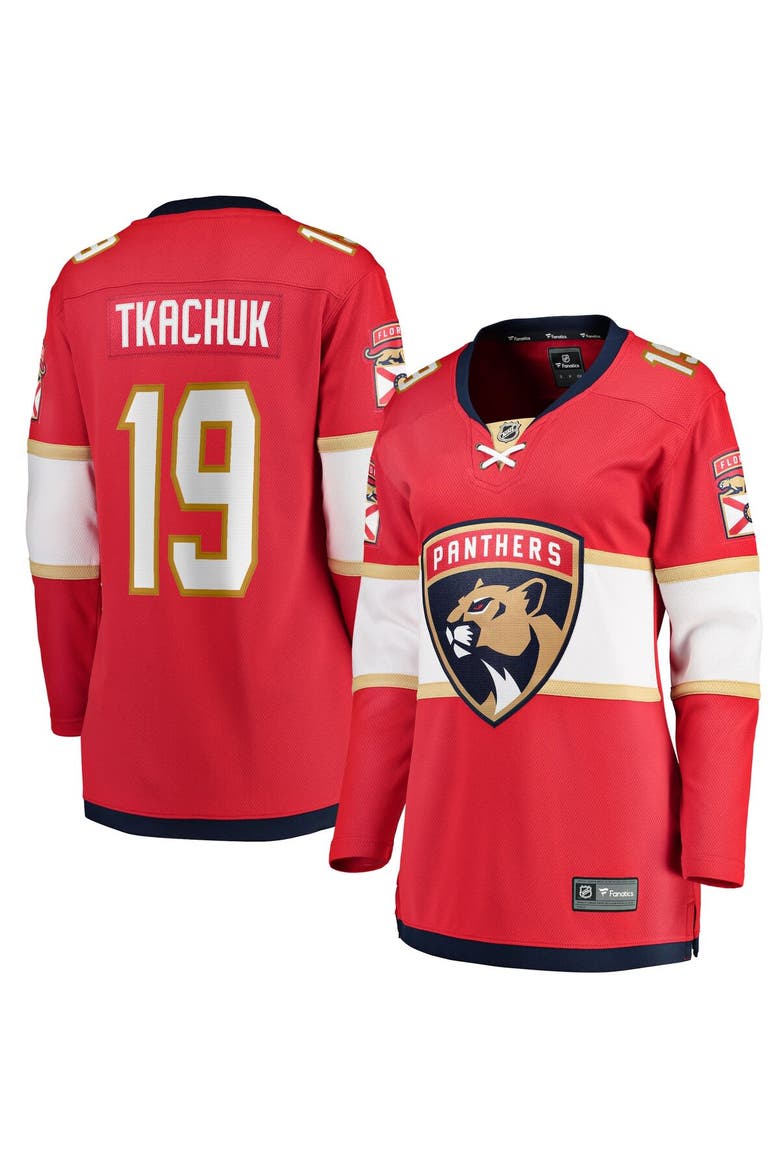 Women's Fanatics Matthew Tkachuk Red Florida Panthers Home Breakaway Player Jersey, Main, color, Red