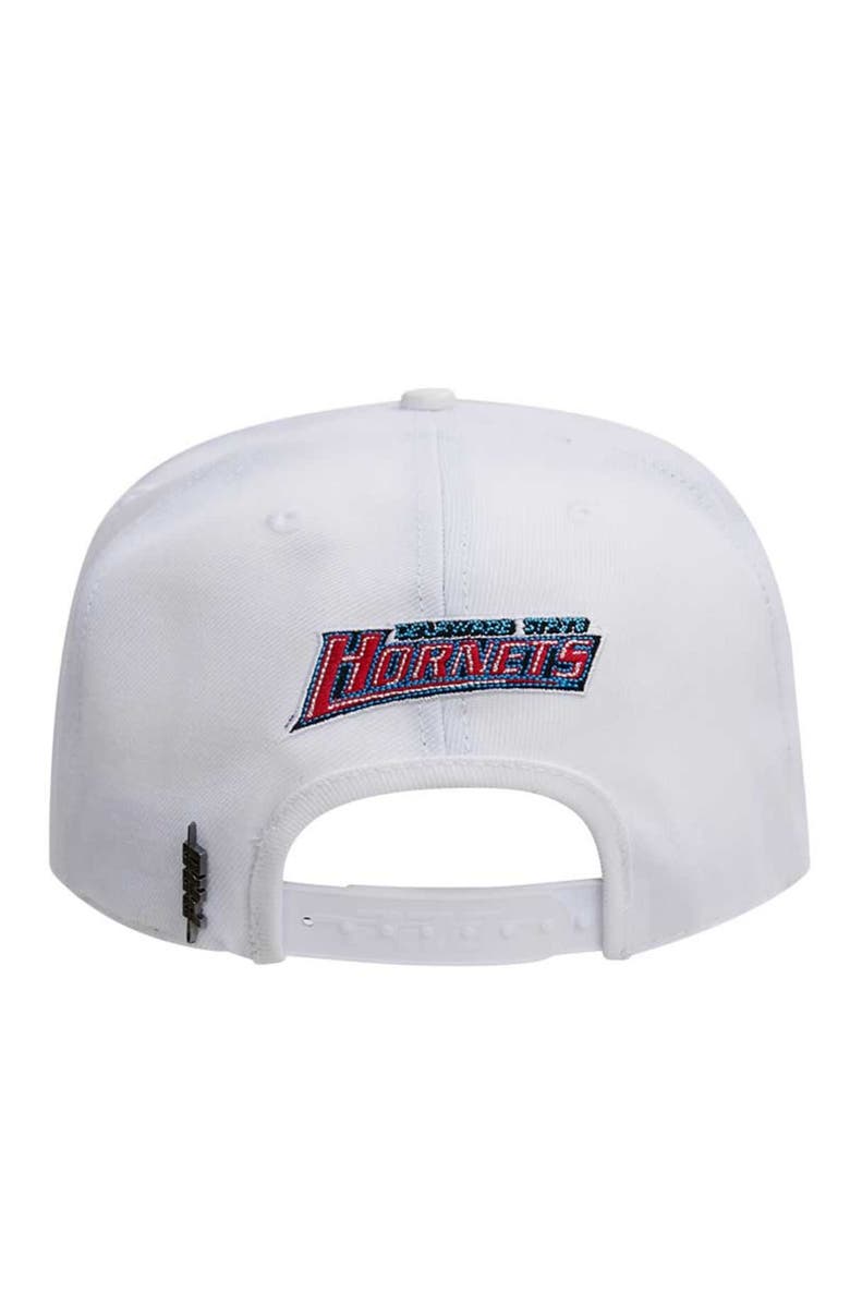 PRO STANDARD Men's Pro Standard White Delaware State Hornets  Evergreen Wool Snapback Hat, Alternate, color, 