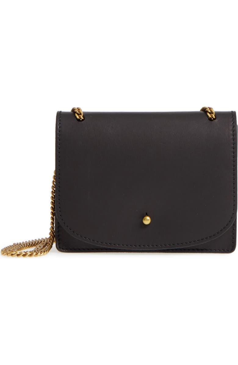 Madewell Chain Leather Crossbody Bag, Main, color,