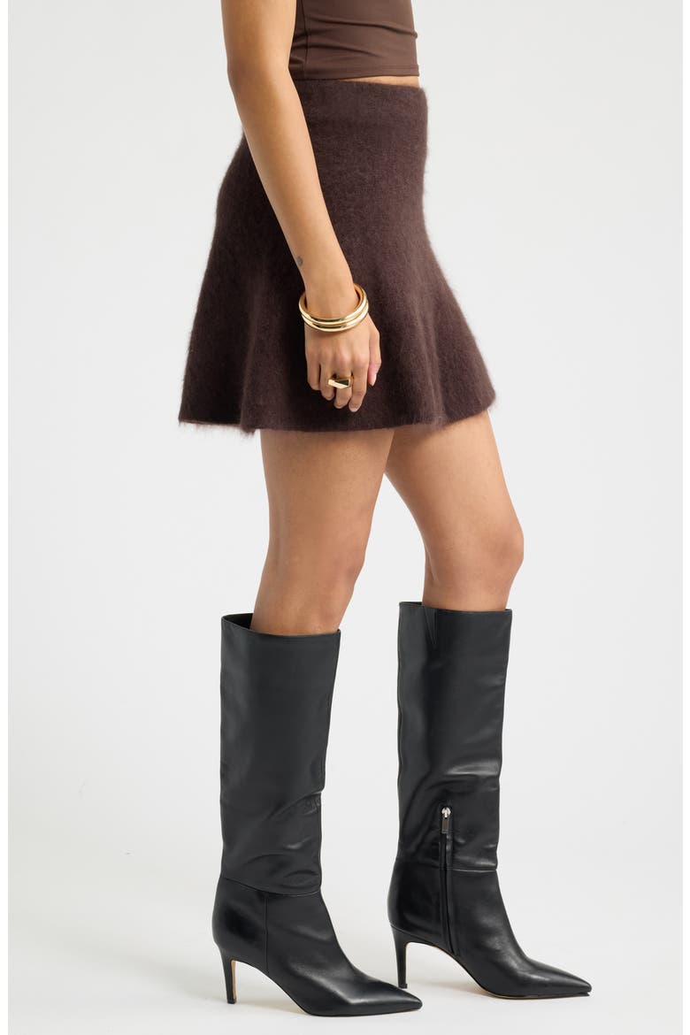 Wool Miniskirt, Alternate, color, BROWN GANACHE