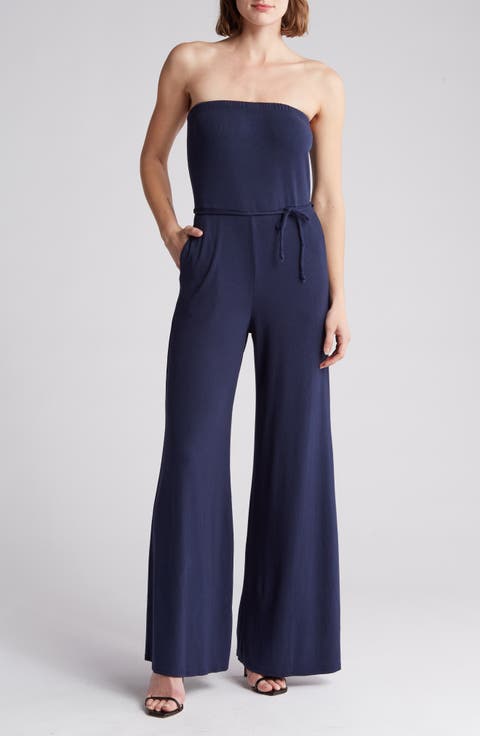 Strapless Wide Leg Jumpsuit