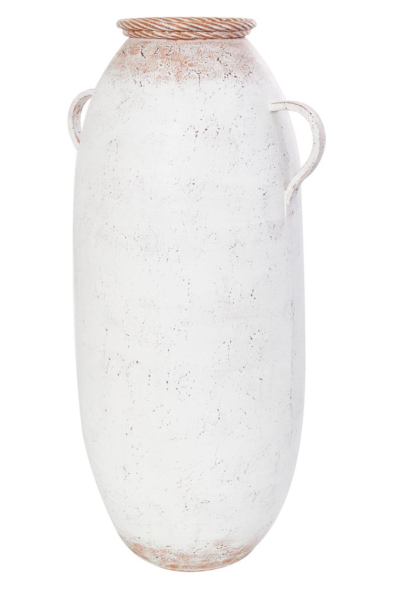 Metal Vase, Alternate, color, WHITE