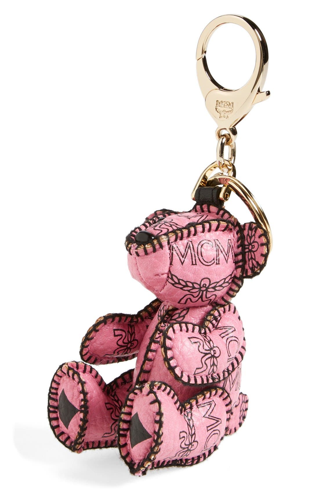 Bear Bag Charm, Main, color, PINK