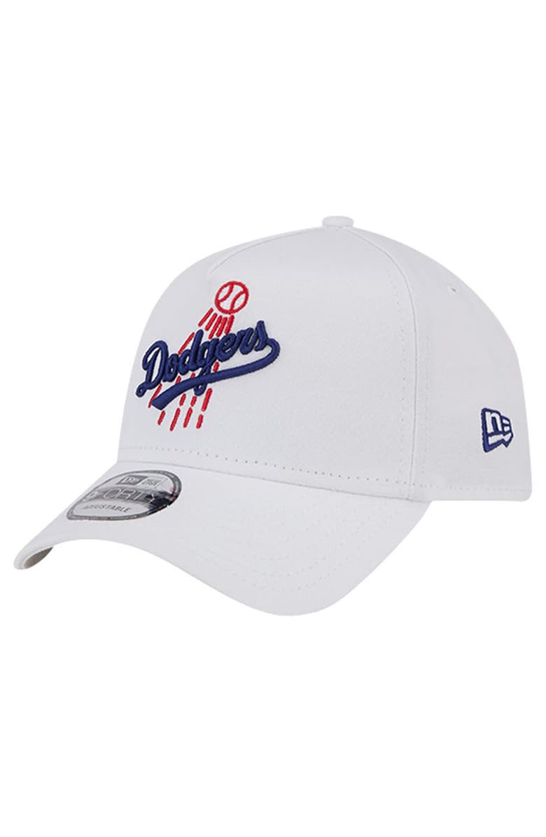 New Era Men's New Era White Los Angeles Dodgers TC A-Frame 9FORTY Adjustable Hat, Main, color, White