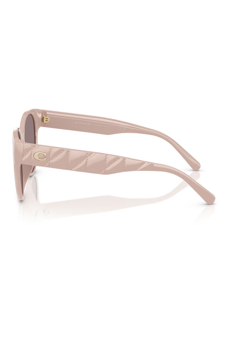 56mm Gradient Round Sunglasses, Alternate, color, SOLID PINK / GREY PURPLE