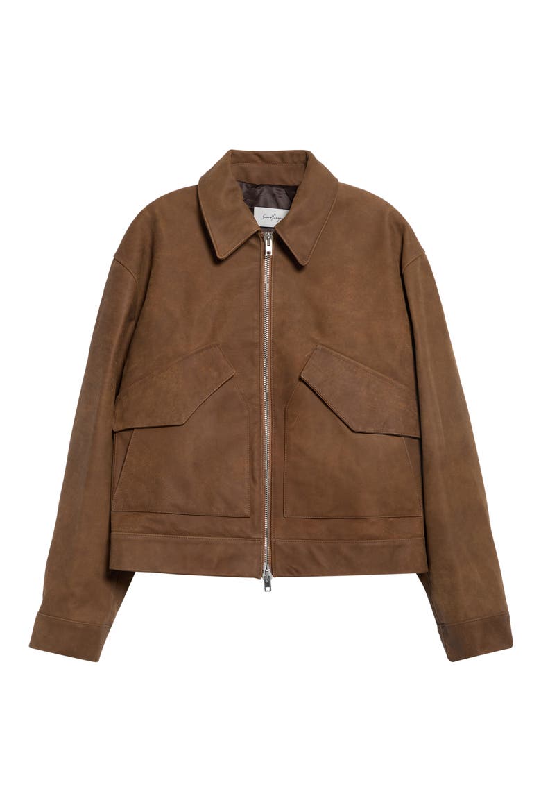 Revival Leather Flight Jacket, Main, color, BROWN VINTAGE LEATHER
