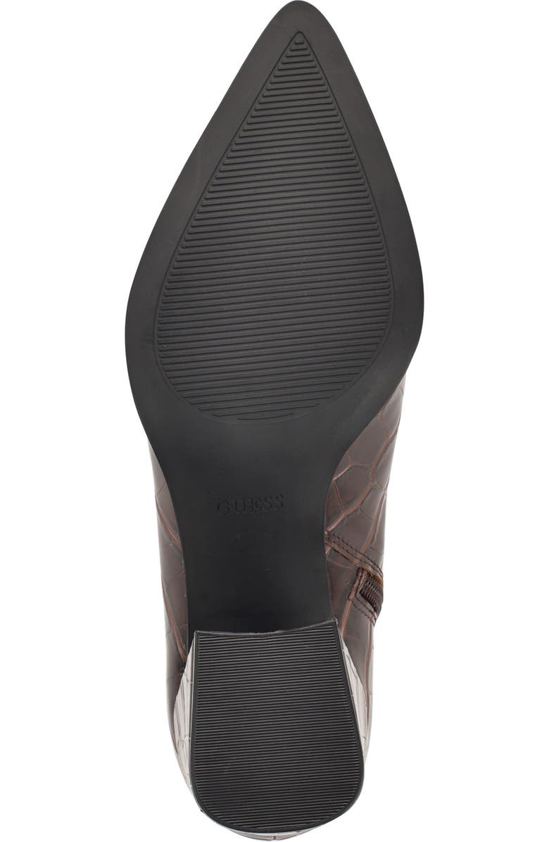 GUESS Lusera Pointed Toe Bootie, Alternate, color, Dark Brown