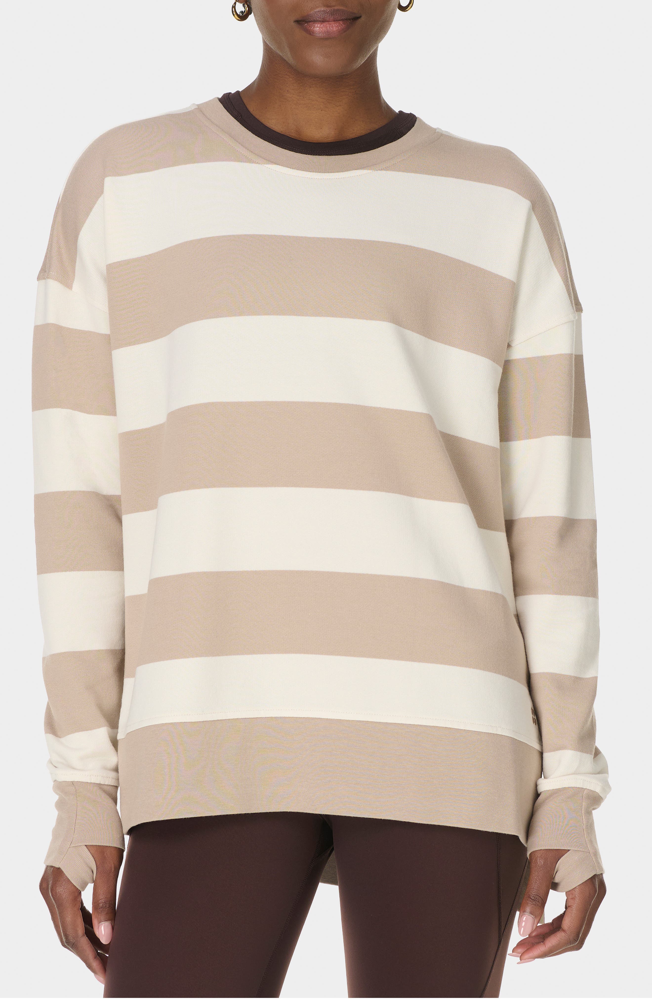 WHITE/ DUSK BEIGE LARGE STRIPE