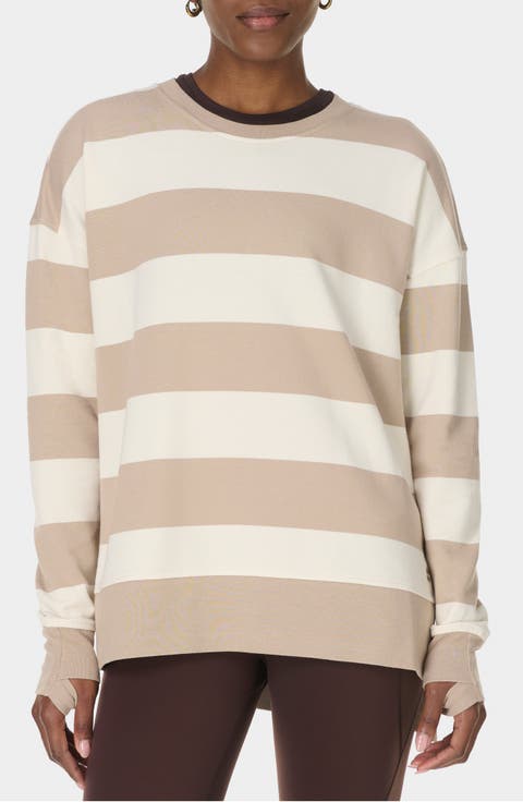 After Class Stripe Longline Sweatshirt