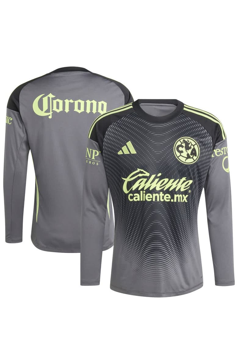 adidas Men's adidas Gray Club America 2025/26 Long Sleeve Goalkeeper Jersey, Main, color, Gray