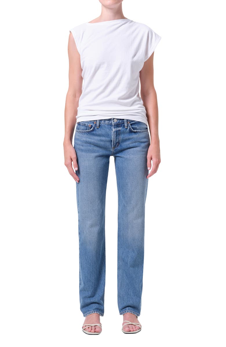 AGOLDE Low Rise Slim Fit Jeans, Alternate, color, Downtown