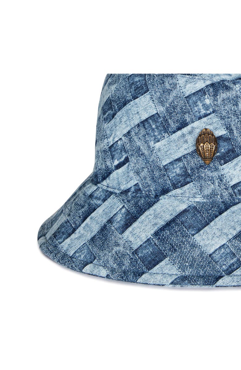 Kurt Geiger London Woven Denim Bucket Hat, Alternate, color, Dark Blue