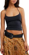 Free People Toni Beaded Ruched Halter Top
