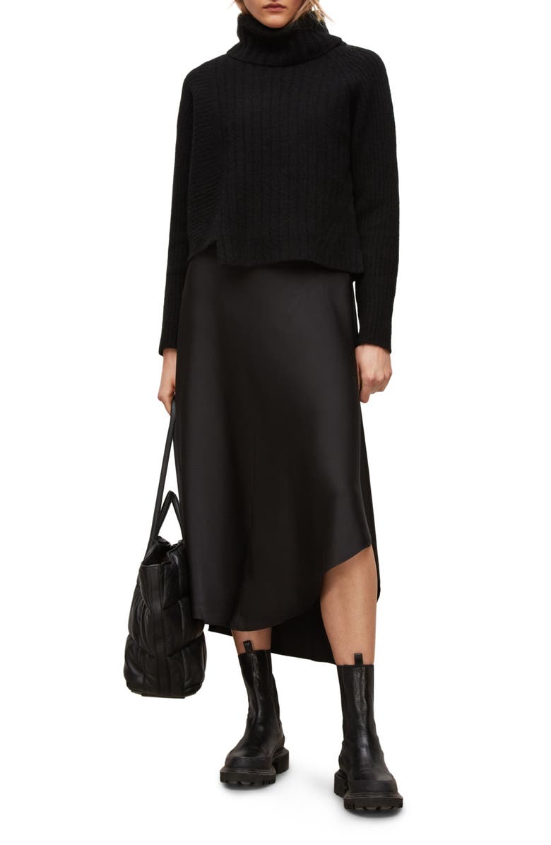 AllSaints Juni Turtleneck Sweater & Sleeveless Dress, Alternate, color,