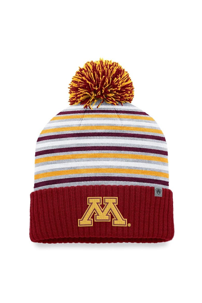 Men's Top of the World Maroon Minnesota Golden Gophers Dash Cuffed Knit Hat with Pom, Main, color, Maroon