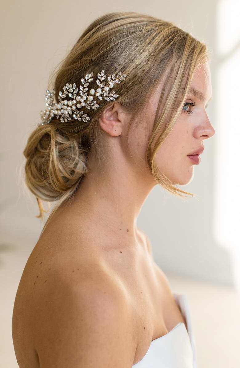 Brides & Hairpins Rumi Halo Hair Comb, Alternate, color, Silver