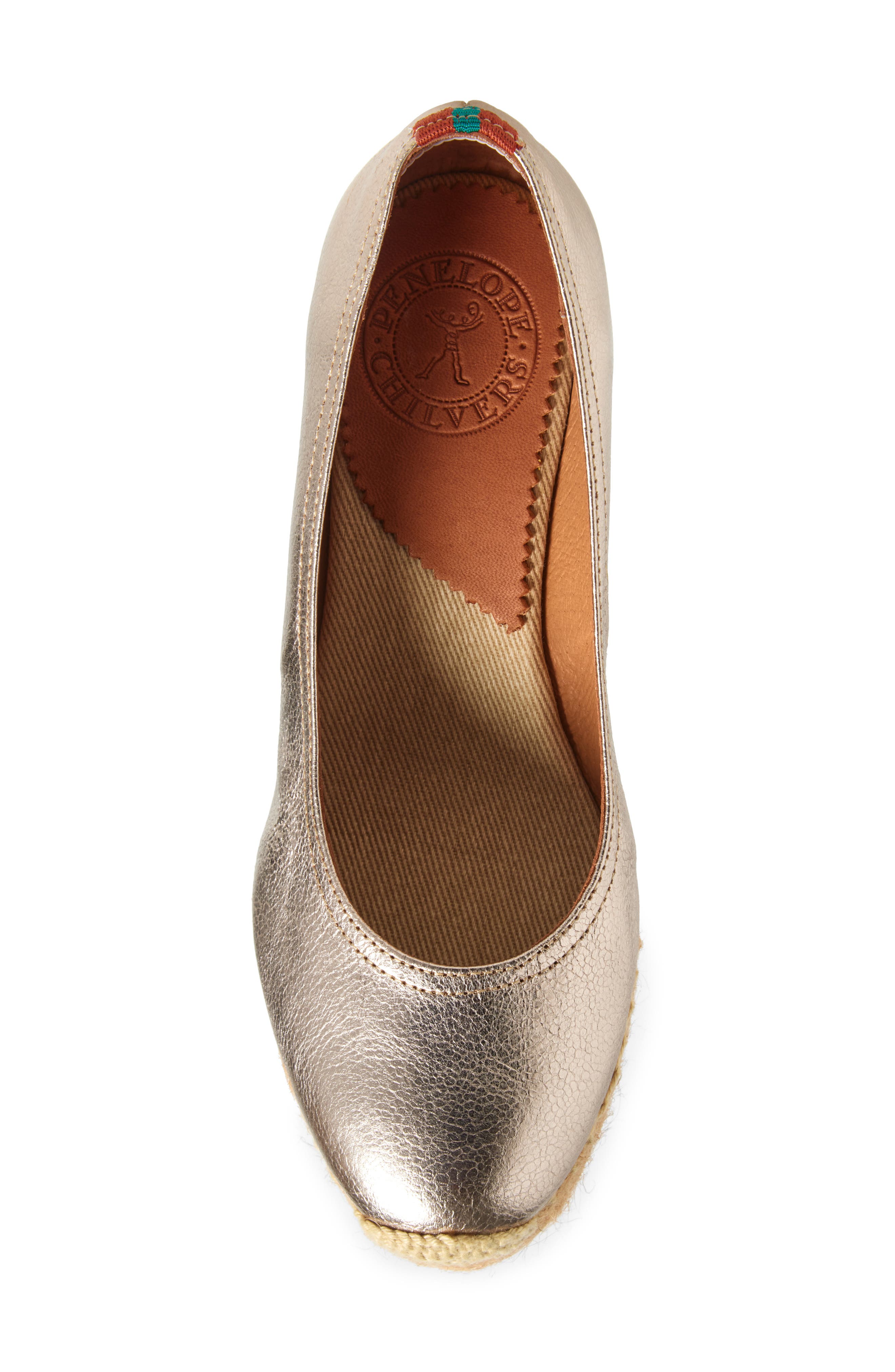 Scoop Espadrille Platform Wedge Pump, Alternate, color, CHAMPAGNE
