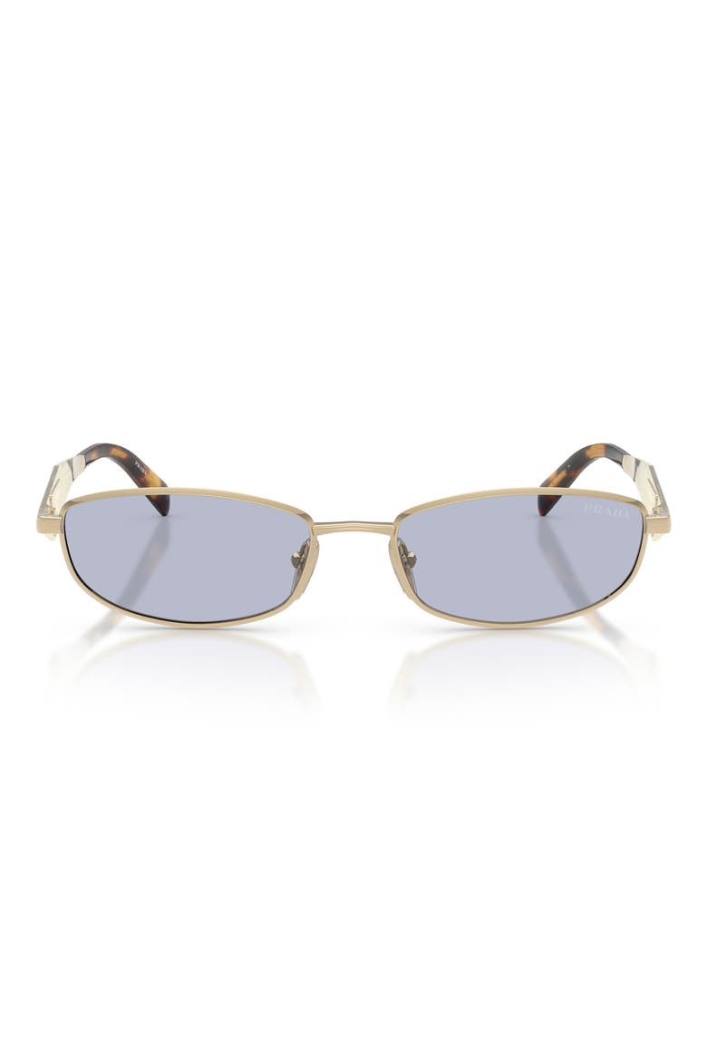 55mm Oval Sunglasses, Main, color, PALE GOLD / BLUE