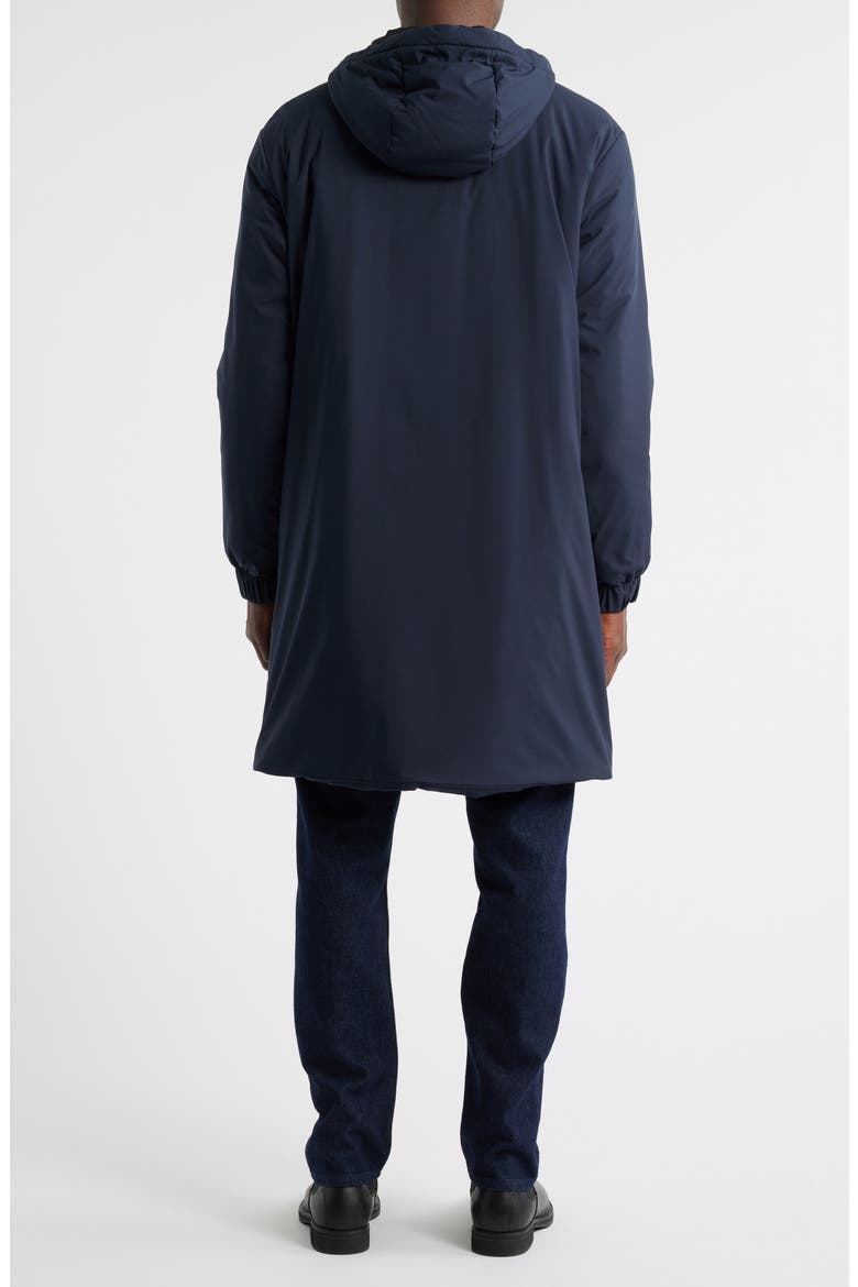 Jared Padded Water Repellent Longline Hooded Jacket, Alternate, color, DARK BLUE