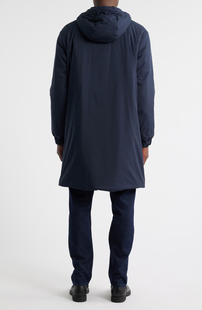 BOSS Jared Padded Water Repellent Longline Hooded Jacket, Alternate, color, Dark Blue