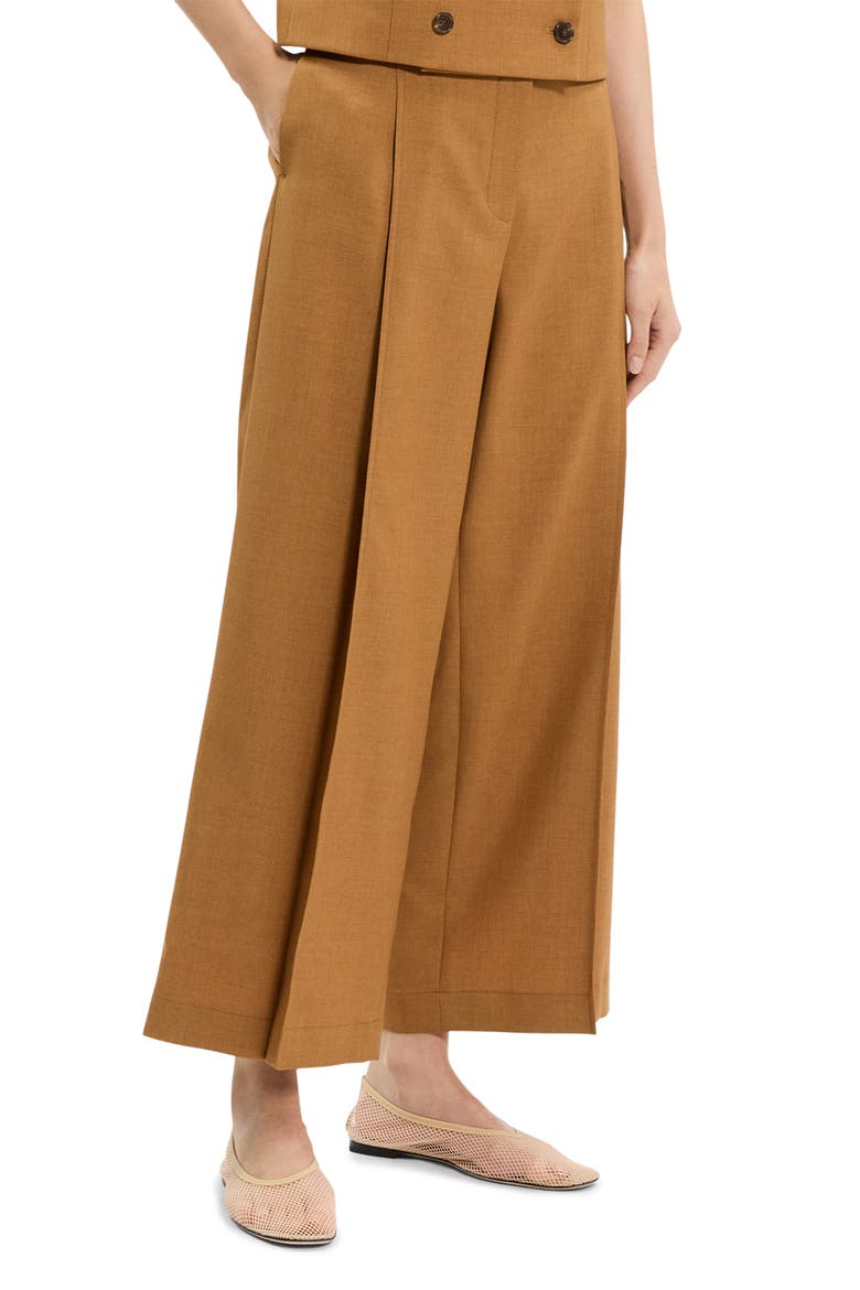 Pleated High Waist Wide Leg Pants, Alternate, color, COPPER