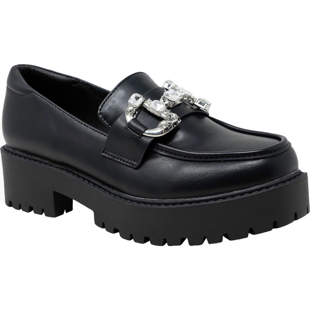 Chase & Chloe Chase And Chloe Rhinestone Bit Platform Loafer