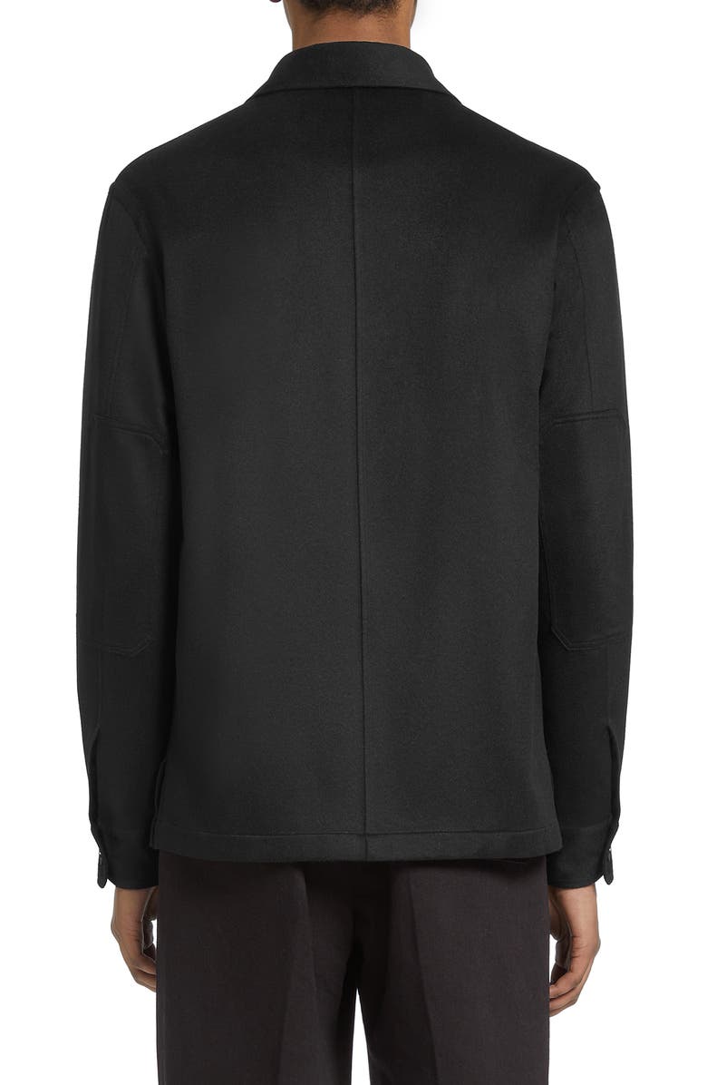 ZEGNA Oasi Cashmere Overshirt, Alternate, color, Black