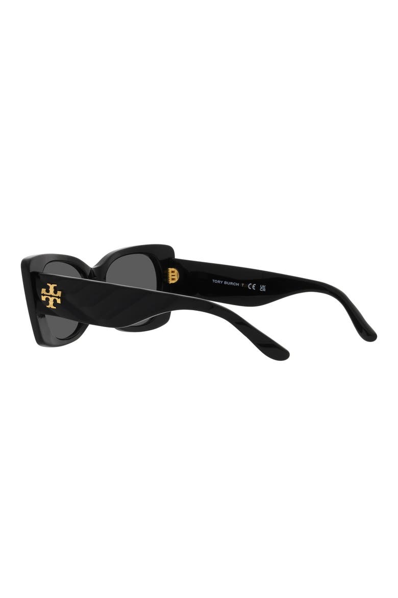 52mm Irregular Sunglasses, Alternate, color, BLACK