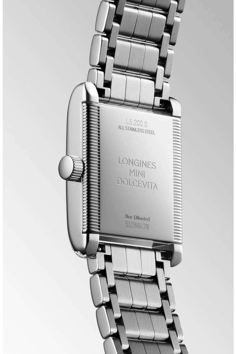 The Mini DolceVita Diamond Bracelet Watch, 29mm, Alternate, color, SILVER