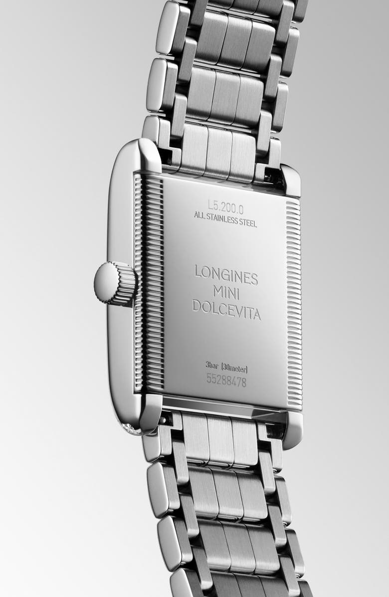 Longines The Mini DolceVita Diamond Bracelet Watch, 29mm, Alternate, color, Silver