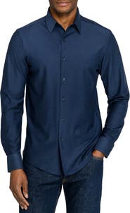 Brooklyn Brigade Solid Mapleton Luxe Cross Dyed Long Sleeve Shirt