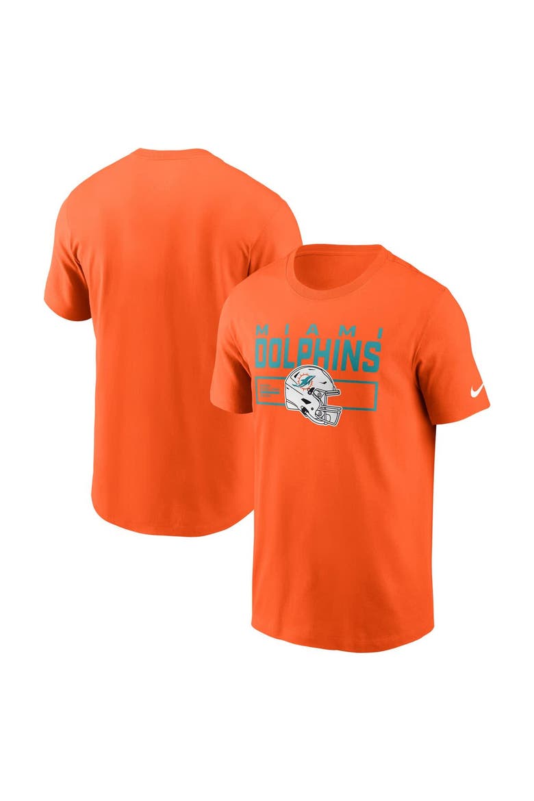 Men's Nike Orange Miami Dolphins Primetime Helmet Essential T-Shirt, Main, color, Orange
