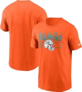 Nike Men's Nike Orange Miami Dolphins Primetime Helmet Essential T-Shirt
