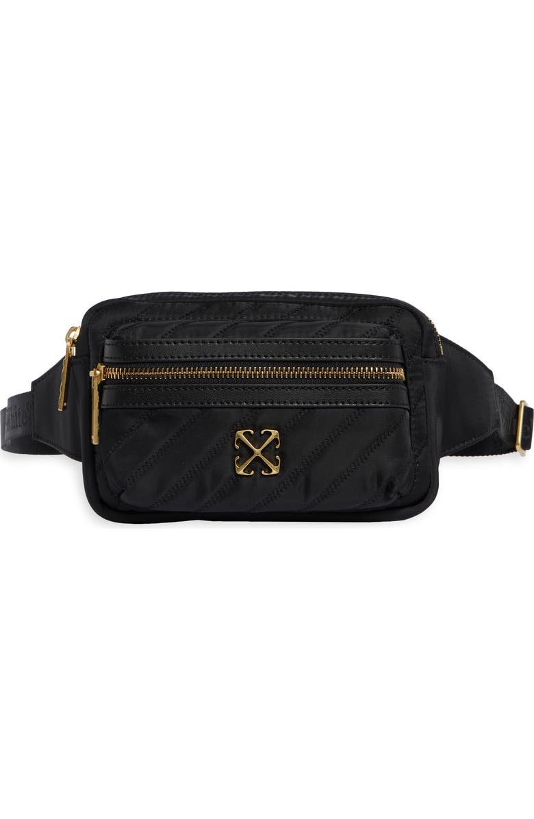 Off-White Waist Sling Bag, Main, color, Black