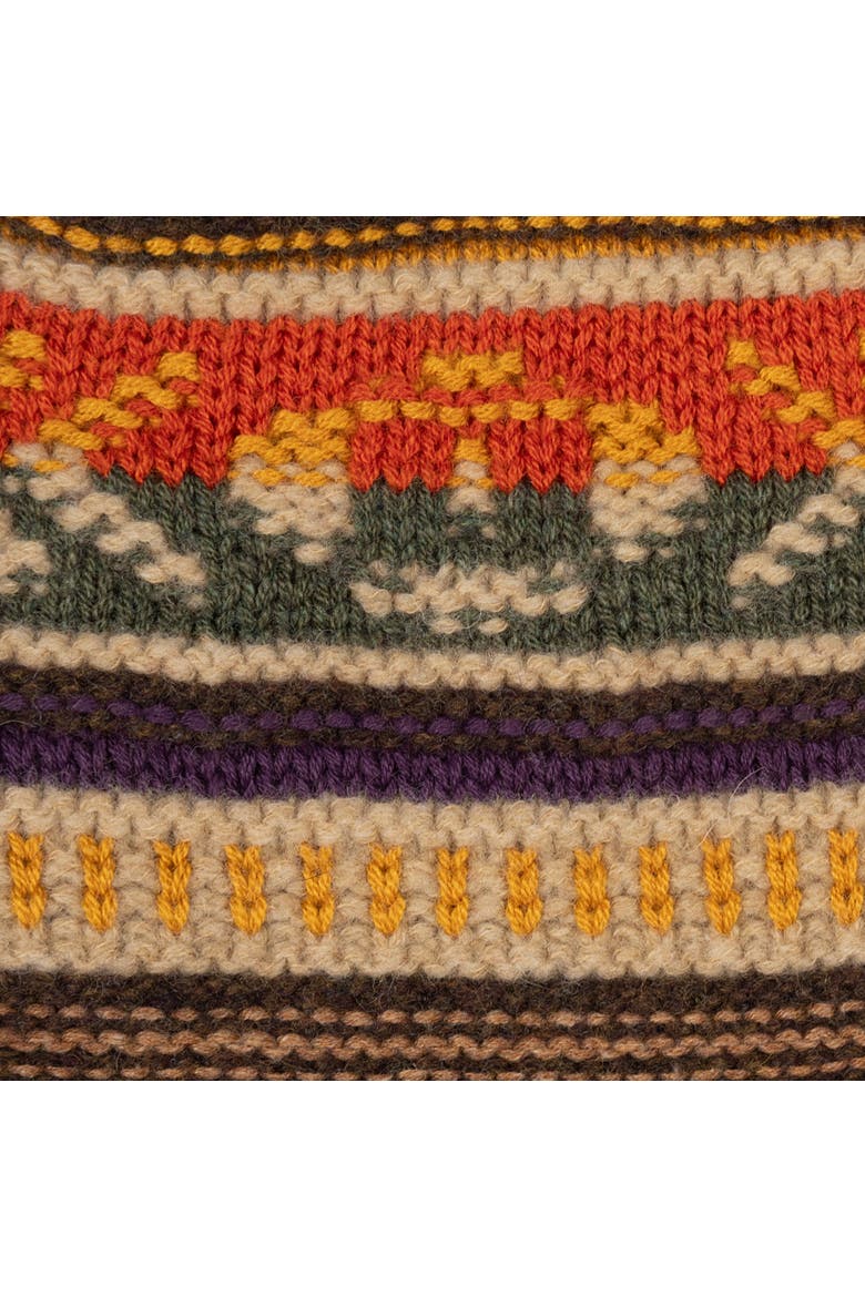 Textural Stripe Earflap Hat, Alternate, color, Brown Multi