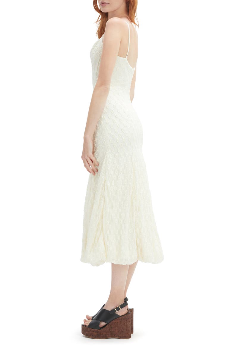 Delany Lace Sleeveless Bubble Hem Midi Dress, Alternate, color, IVORY