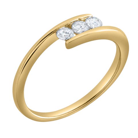 Trilove 14K Gold Diamond Ring - 0.25 ct