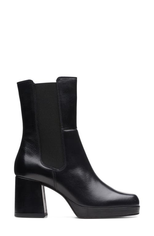 Clarks Pique Up Platform Chelsea Boot In Black