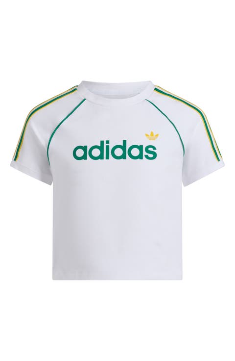 Kids' 3-Stripes Crop T-Shirt (Big Kid)