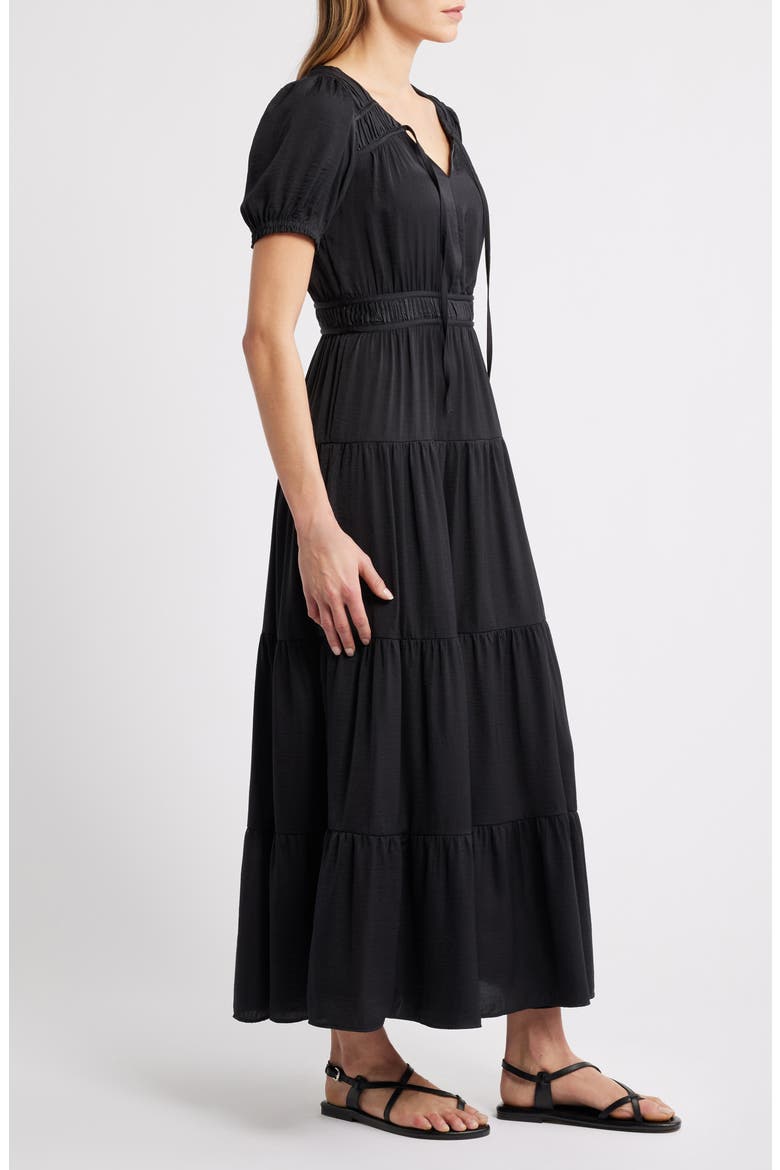 Crinkle Satin Maxi Dress, Alternate, color, 001 BLACK