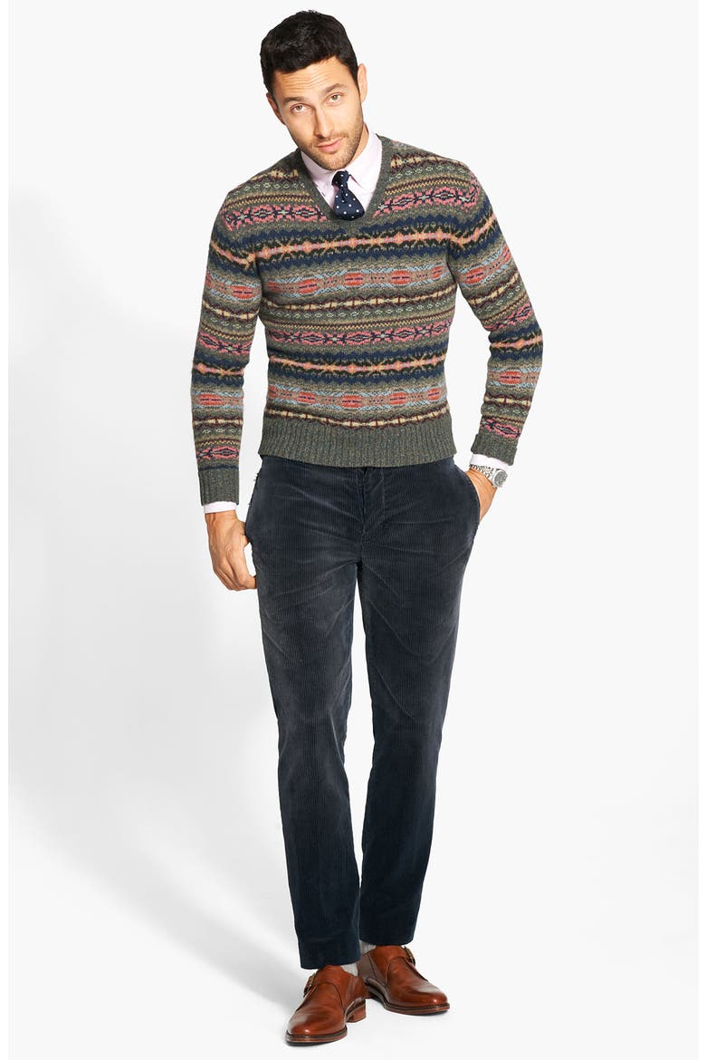 Fair Isle Sweater, Alternate, color, LODEN