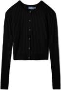 Noni Wide Rib Button Front Knit Cardigan Sweater