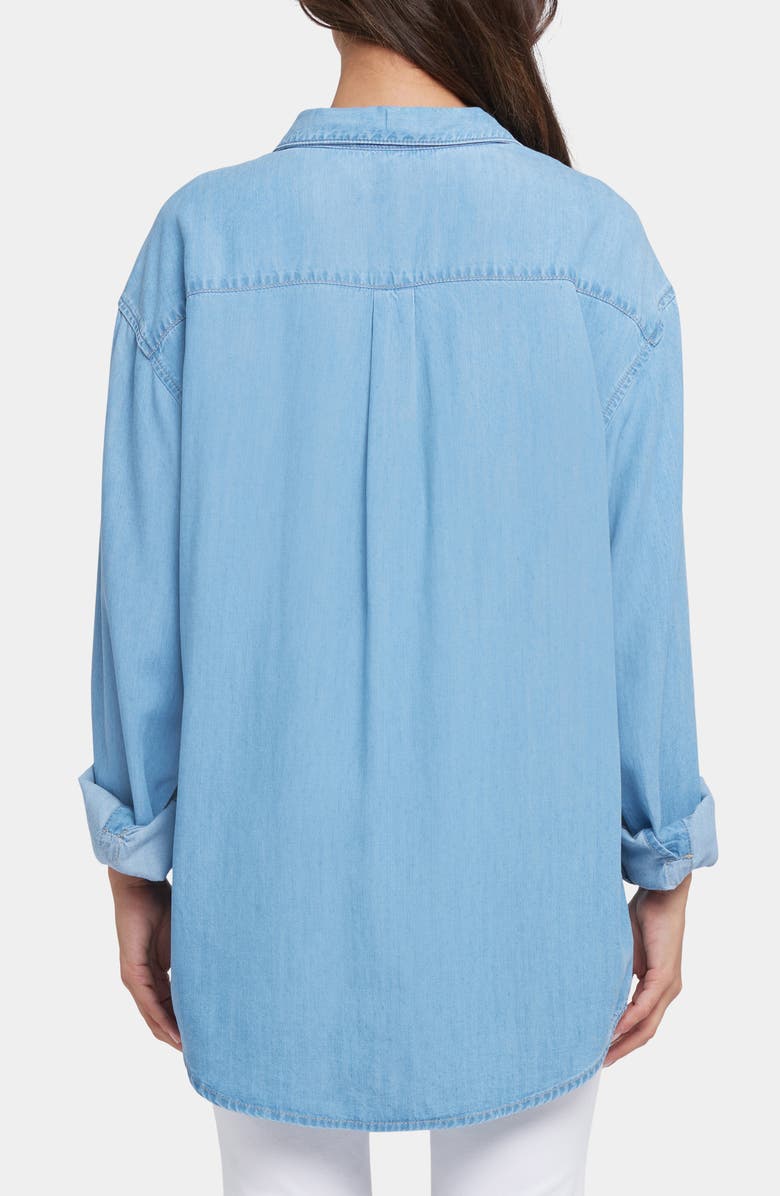 NYDJ Oversize Chambray Button-Up Shirt, Alternate, color, 