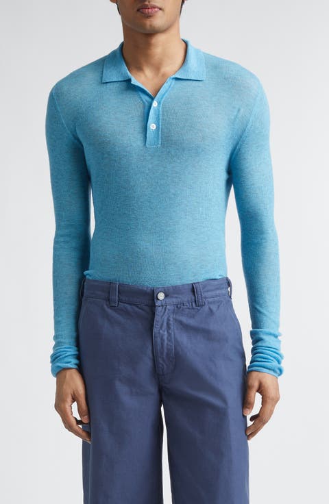 Gender Inclusive Overdyed Heathered Wool Rib Polo