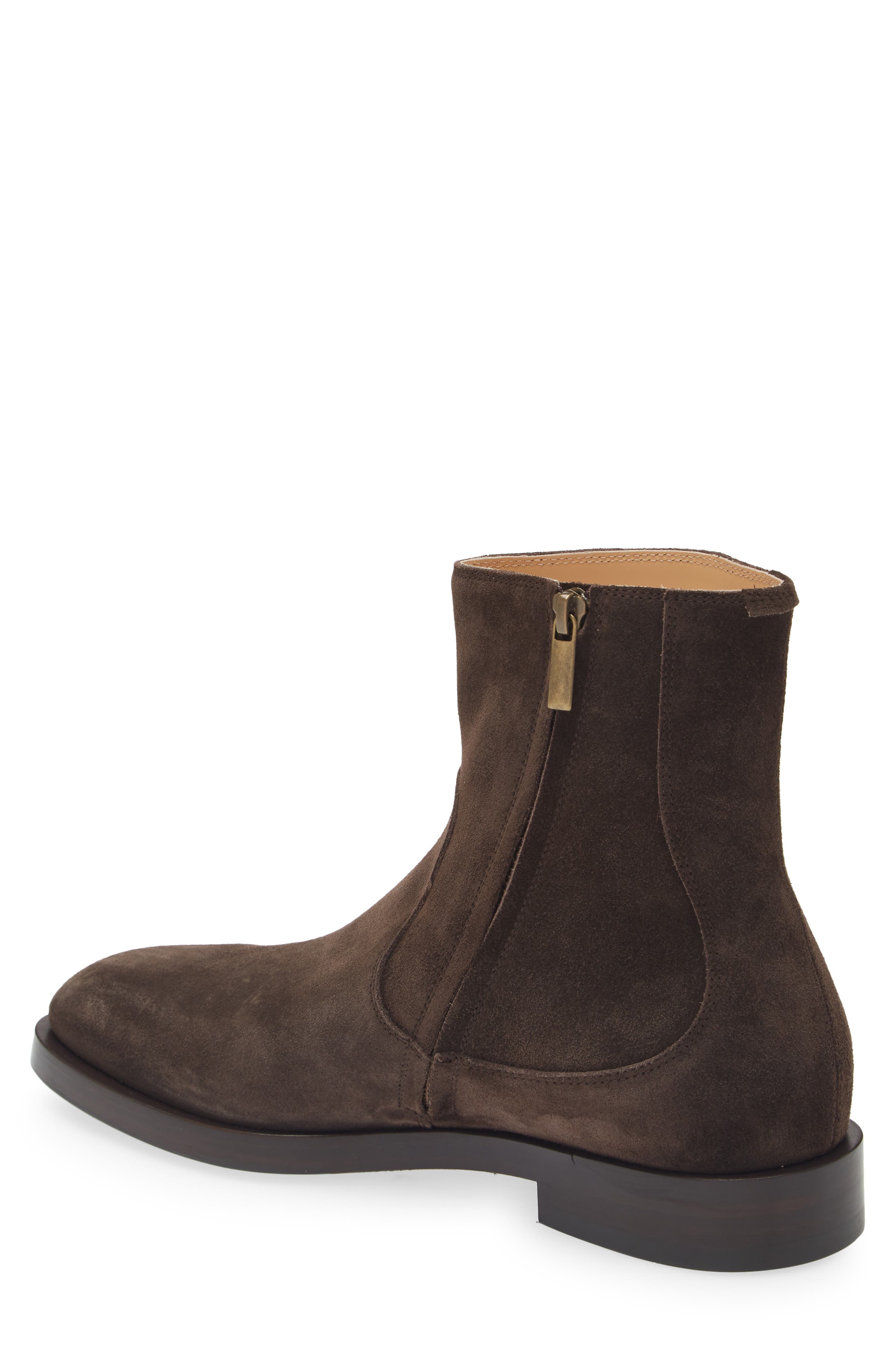Brunello Cucinelli Suede Zip Boot, Alternate, color, 