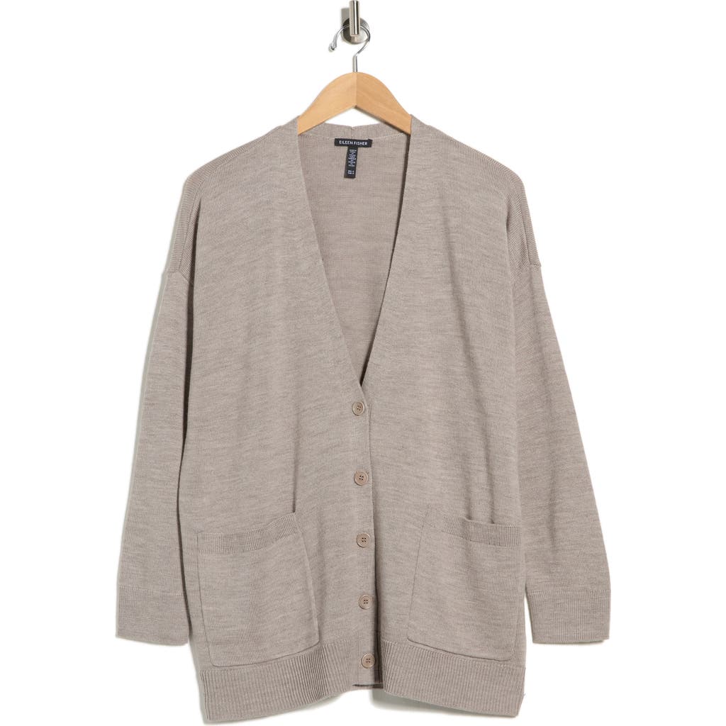 Eileen Fisher V-neck Cardigan In Green