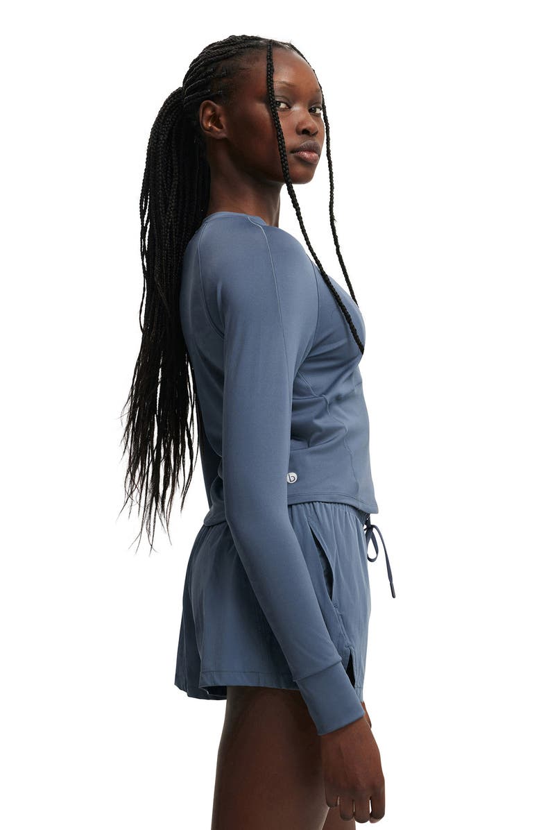 COTTON ON BODY Women's Active Workout Longsleeve, Alternate, color, Folkstone Grey