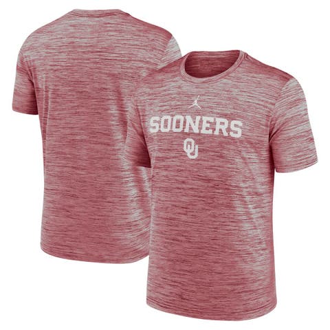 Men's Jordan Brand Crimson Oklahoma Sooners 2025 Sideline Velocity Performance T-Shirt