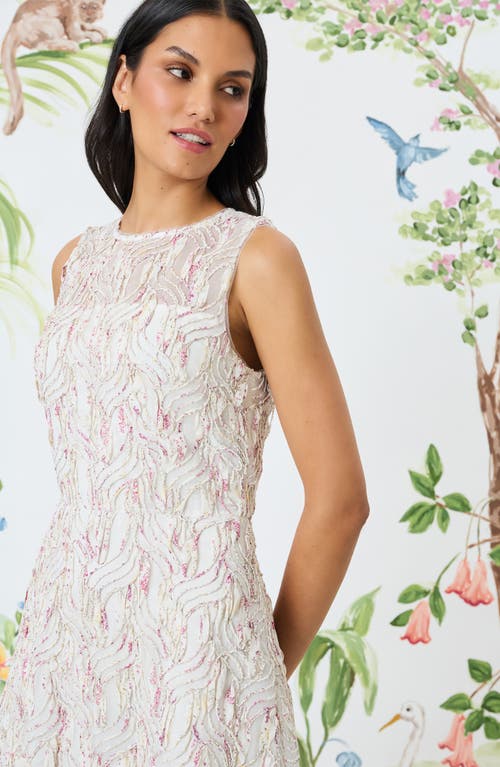 Maggy London Embroidered A-line Midi Dress